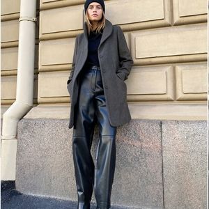 Wilfred cocoon coat charcoal XS